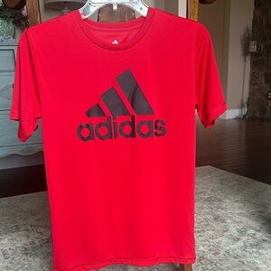 adidas Kids Red and Black Short Sleeve Tee